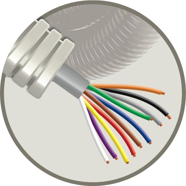 CABLEBEL - Elflex voorbedrade buis 16mm + telefoniekabel SVV grijs 10x0,8mm