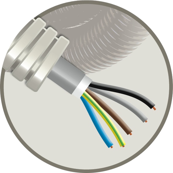 CABLEBEL - Elflex voorbedrade buis 20mm + installatiekabel XVB 5G2,5mm²