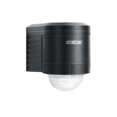 Steinel - Bewegingsmelder, wandmontage, registratiehoek 300°, bereik 12m, IP54, zwart