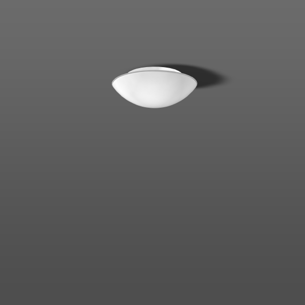 RZB - Flat basic plafonnier/appliq. 1x75W E27 D:300mm-H:106mm blanc+verre opale