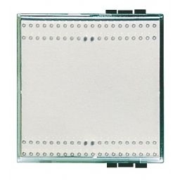 BTICINO - Touche interrupteur/poussoir Light Kristall - 2 modules- éclairable - gris clair