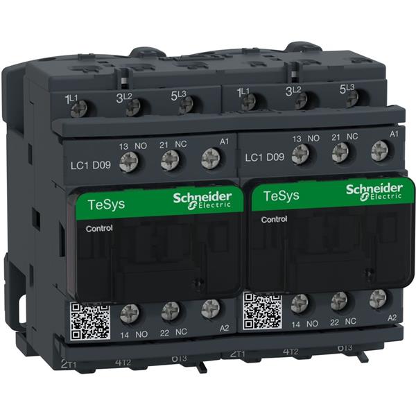 TELEMECANIQUE - Contacteur inverseur 9A AC-3 - 3P 1NO 1NC - 24V AC 50...60Hz