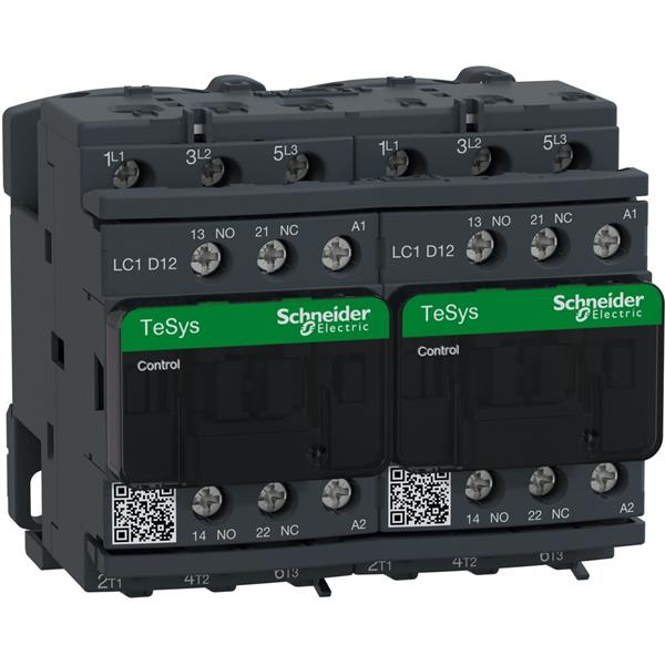 TELEMECANIQUE - Contacteur inverseur 12A AC-3 - 3P 1NO 1NC - 24V AC 50...60Hz