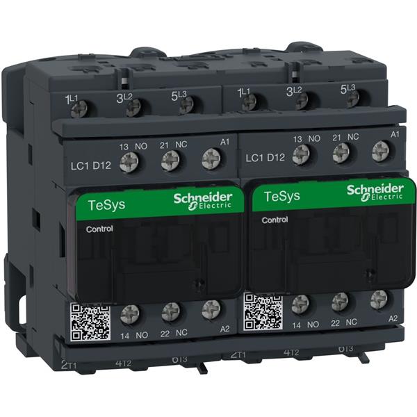 TELEMECANIQUE - Contacteur inverseur 12A AC-3 - 3P 1NO 1NC - 230V AC 50...60Hz
