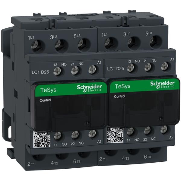 TELEMECANIQUE - Contacteur inverseur 25A AC-3 - 3P 1NO 1NC - 110V AC 50...60Hz