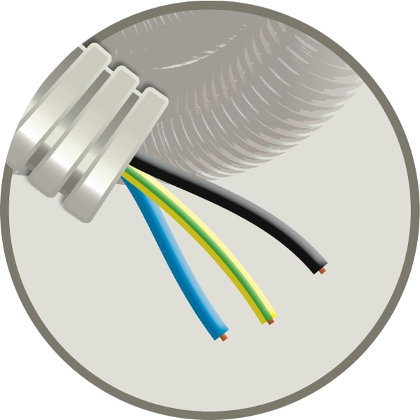 CABLEBEL - Elflex voorbedrade buis 16mm + installatie VOB 3G1,5mm² zwart-blauw-geel/groen