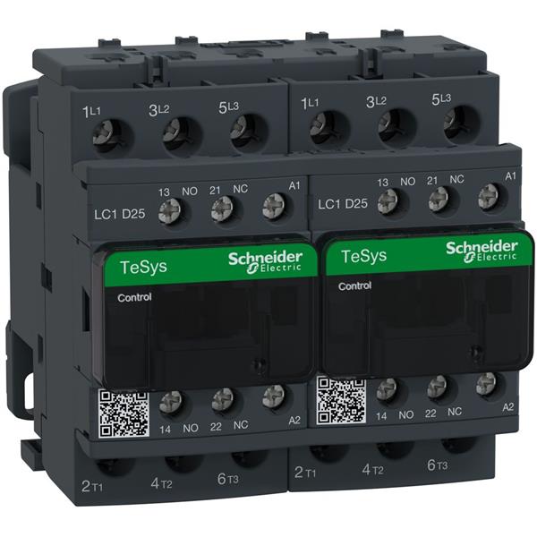 TELEMECANIQUE - Contacteur inverseur 25A AC-3 - 3P 1NO 1NC - 48V AC 50...60Hz