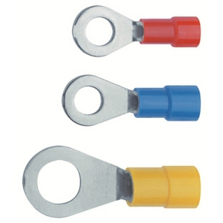 NUSSBAUMER - Soulier de câble 0,5-1mm² M6 isolé en forme d'anneau isolation PA rouge