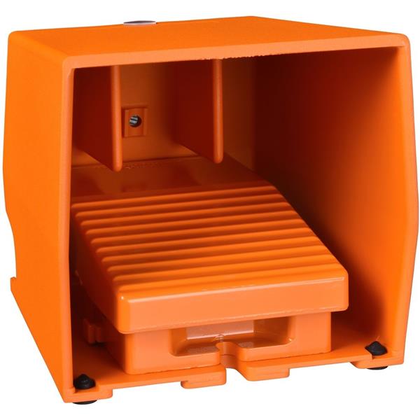 TELEMECANIQUE - Enkelvoudige voetschakelaar XPE-R - met beschermkap - metaal - oranje - 2NC+2NO