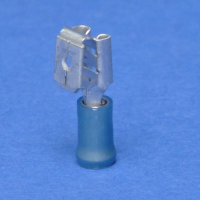 Tyco-AMP - VLAKSTEKERHULZ.AFTAK.BLAUW 6,3MM