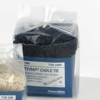 Nedelko - Kabelband TY-RAP, 140x3,6mm, nylon UV-gestabiliseerd, zwart (in doos)
