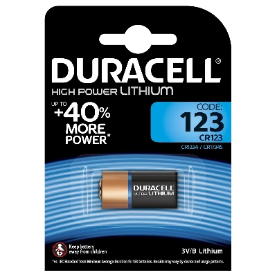 DURACELL - Pile Ultra Lithium - 3V - 123 / DL123A / EL123A / CR123A / CR17345 - 1 pc.