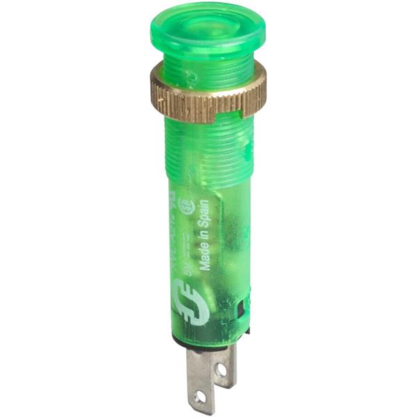 TELEMECANIQUE - Controlelamp rond Ø8 - IP40 - groen - ingebouwde LED - 24V - kabelschoenen