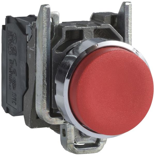 TELEMECANIQUE - Bouton-poussoir rouge Ø22 - à impulsion dépassant - 1O
