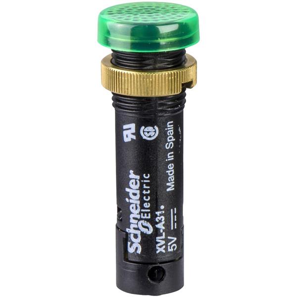 TELEMECANIQUE - Controlelamp rond Ø12 - IP40 - groen - ingebouwde LED - 24V - klemmen