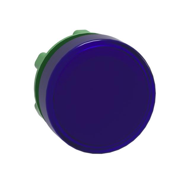 TELEMECANIQUE - kop voor lampje - Ø22 - rond - glad kapje blauw