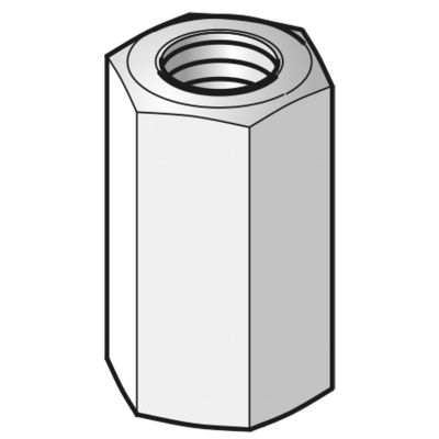 VERGOKAN - Manchon de jonction tige fil. (DIN 6334) H = 24 E = M8, electro zingué