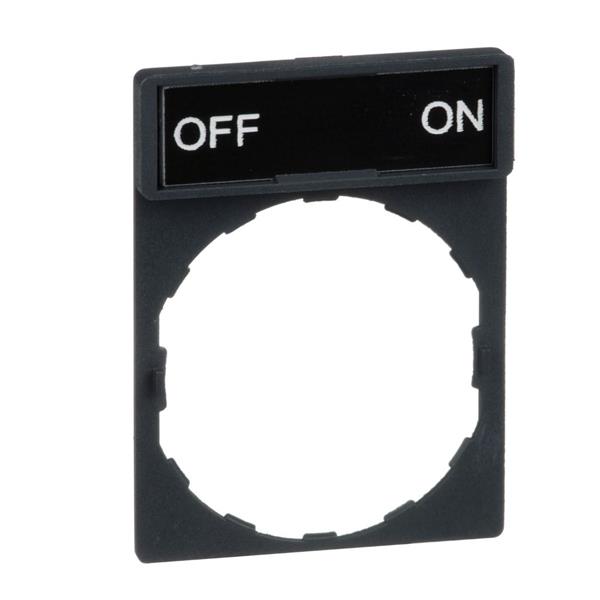 TELEMECANIQUE - porte étiquette 30 x 40 mm standard - Ø 22 - avec étiquette OFF-ON