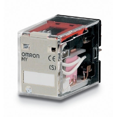 OMRON - Miniatuur relais, 110/120 VAC, 4 x wissel, 5 A, voor aansluitvoet