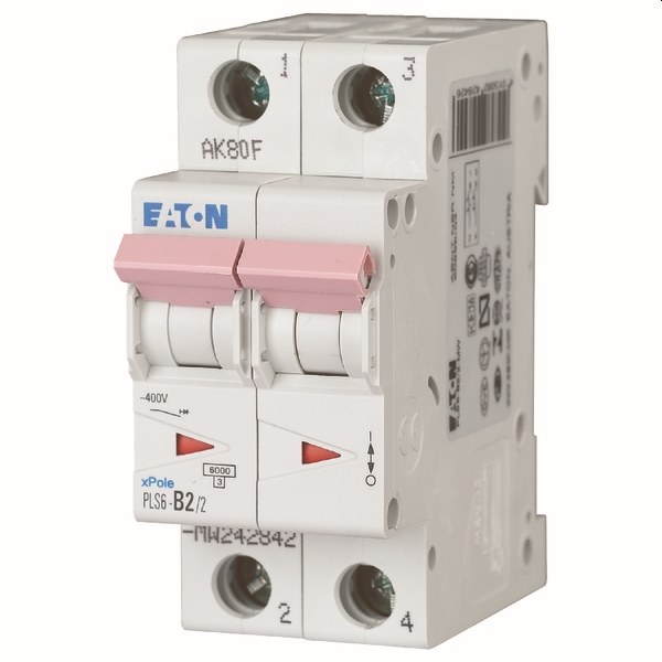 MOELLER - Disjoncteur PLS6-C2/2-MW , C 2A , 2 pôles , 6 kA