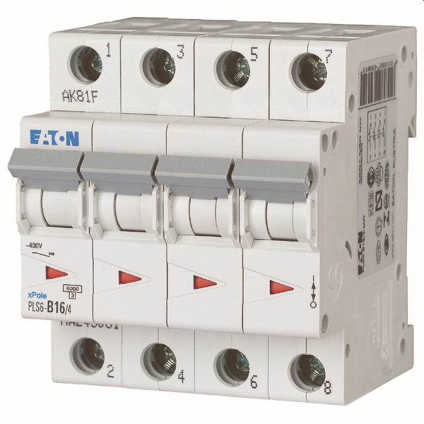 MOELLER - Disjoncteur PLS6-C16/4-MW , C 16A , 4 pôles , 6 kA