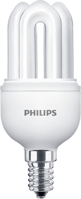 PHILIPS - GENIE 8W E27 230V blanc chaud 2700K 425lm CRI80 lampe écologique stick 10000h