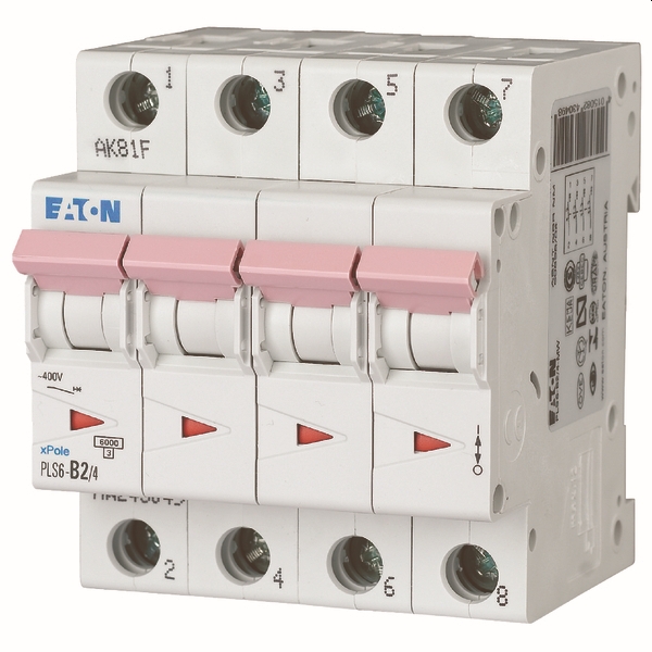 MOELLER - Installatieautomaat PLS6-C2/4-MW , C 2A , 4 Polig , 6 kA