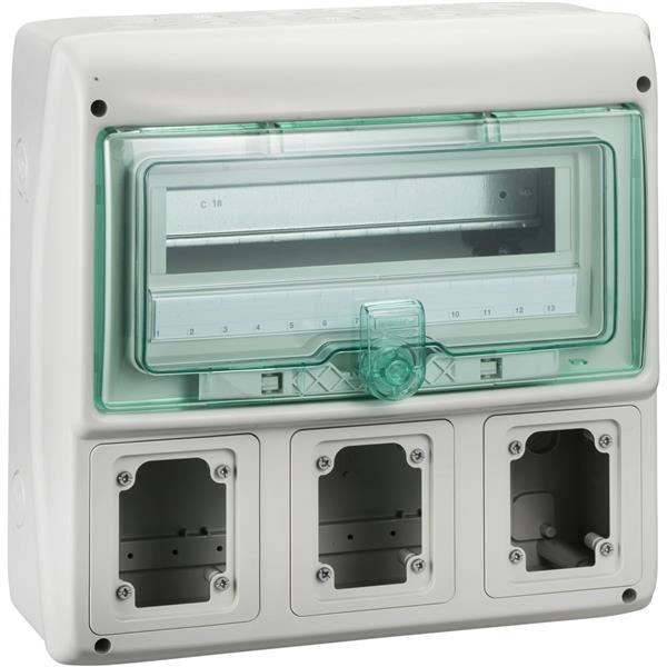 MERLIN GERIN - coffret Kaedra - pour prises - 340 x 335 mm - 13 modules - 3 ouvertures