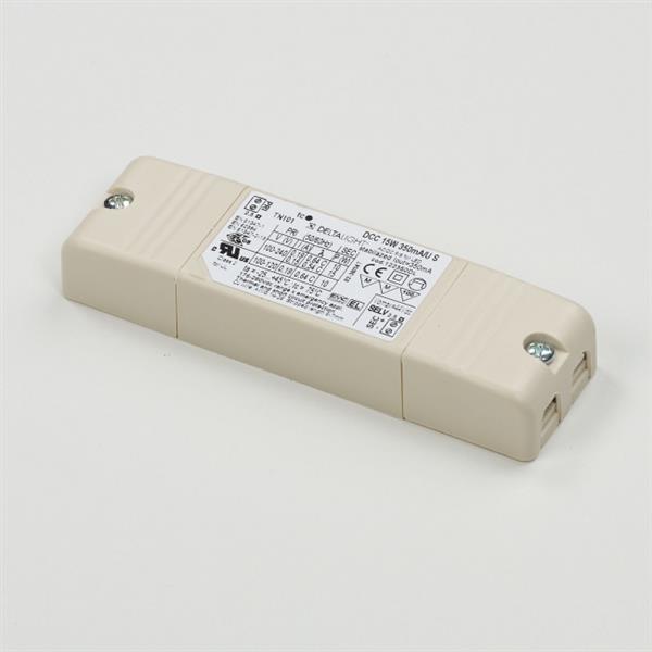 DELTA LIGHT - Led voeding 15W 350mA 240V max. 12x1W Powerled 115x34x19mm IP20