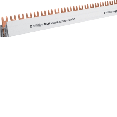 HAGER - Overbruggingsbaar 2P 63A met vorken 10mm² 18M