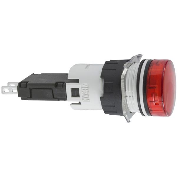 TELEMECANIQUE - controlelamp rond Ø16 - IP 65 - rood - ingebouwde LED - 24 V - kabelschoen