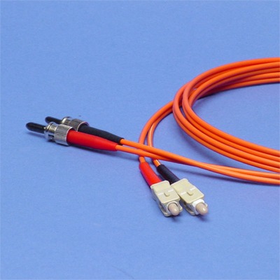 Fiber Patchcords n/b - SC duplex ST duplex fiber patchcord multimode 62,5/125 OM1 lengte 2m oranje