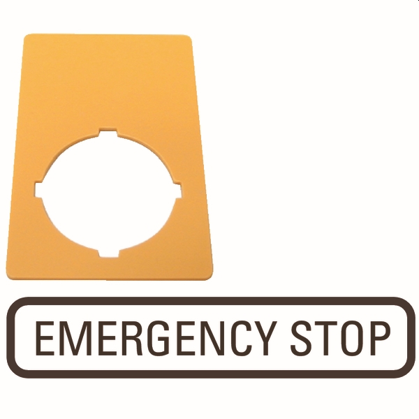 MOELLER - PLAQ ARR URG 33X50MM EMER STOP