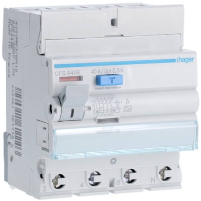 HAGER - Interrupteur différentiel 4P 40A 300mA type A qc