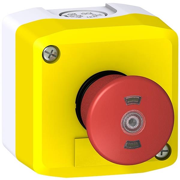 TELEMECANIQUE - takeldoos XAL-F voor liftinspectie - 1 noodstop met vuistslagkop dk - 2 NC