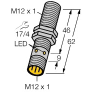 Multiprox - Sensor bondig magneet-inductief messing M12 nom 8,2V NAMUR ATEX LED conn M12