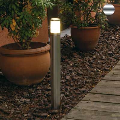 Bel-Lighting - Manix FL borne 1x15W TC-TSE E27 230V H565xD100mm inox brossé IP65