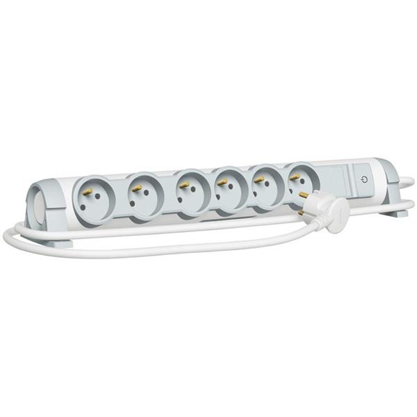 LEGRAND - Bloc multiprises rot. 6x(2P+T) + ind. surcharge - cordon 1,5m
