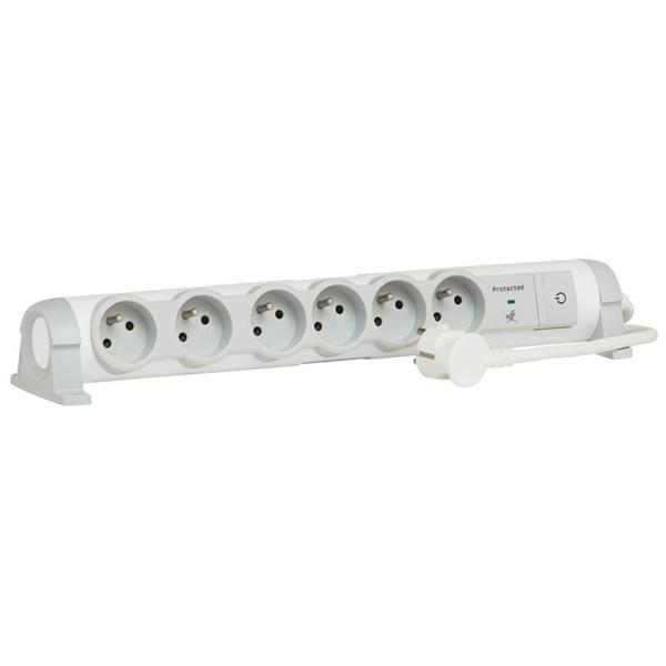 LEGRAND - Bloc multipr. 6x(2P+T) + paraf cordon 1,5m