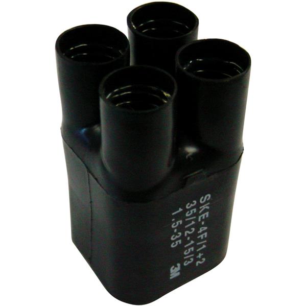 3M - SKE-4F/1+2 warmtekrimp eindmof zwart ø 4 x 1.5mm² - 35mm²
