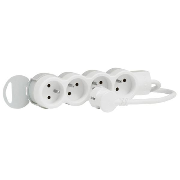 LEGRAND - Meervoudige contactdoos standaard 4 x 2P+A - met snoer 3 m