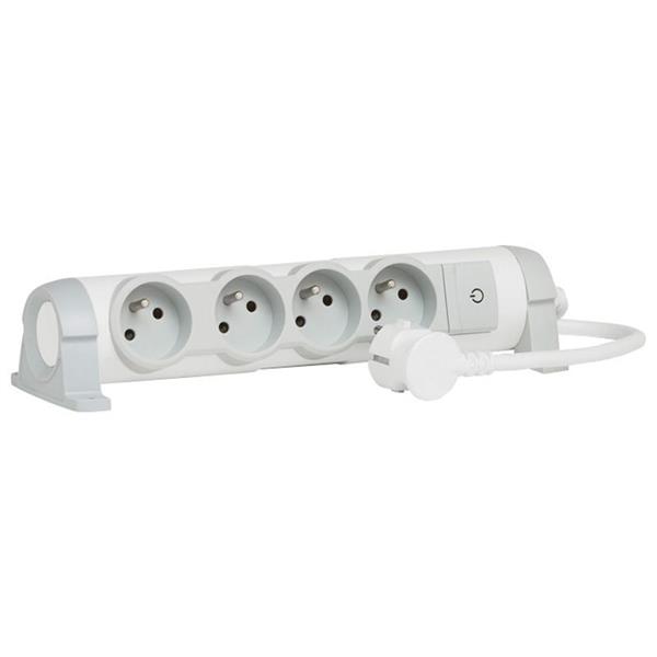 LEGRAND - Bloc multiprises rot. 4x(2P+T) avec terre - cordon 3 m
