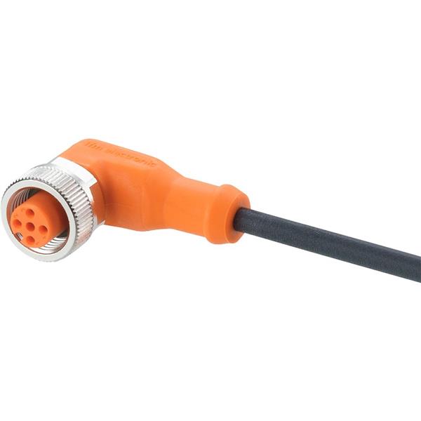 IFM - Contrastekker haaks M12 5-polig AC/DC Siliconenvrij, Halogeenvrij, Vergulde cont