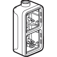 LEGRAND - Plexo opbouwdoos 2 mechanismen verticaal - 1 ingang M20 - grijs