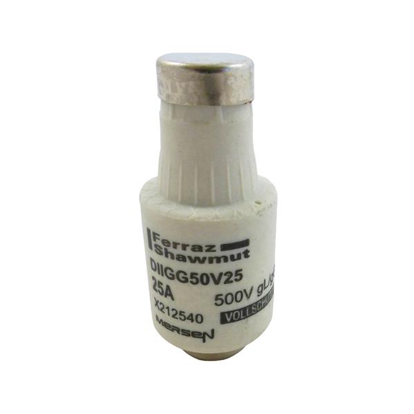 Mersen - Diazed zekering DII (E27) 25A 500V gG traag - geel