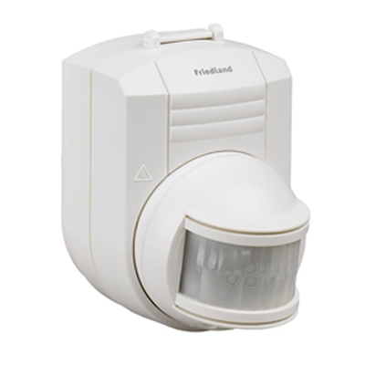 FRIEDLAND - Détecteur de mouvement, angle de détection 200°, portée 15m, IP44, blanc