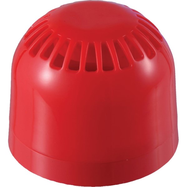 UTC Fire & Security - Rode sirene 17-60V, IP21, 32 tonen, 94-106dB, lage sokkel Vds G 207126