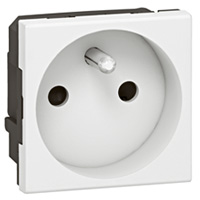 LEGRAND - Mosaic prise 2P+T bornes auto 10/16A 250V 2 mod. Blanc