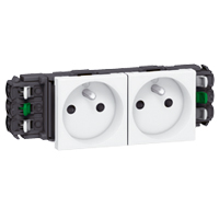 LEGRAND - Mosaic prise DLP 2x2P+T bornes auto 10/16A 250V 4 mod.