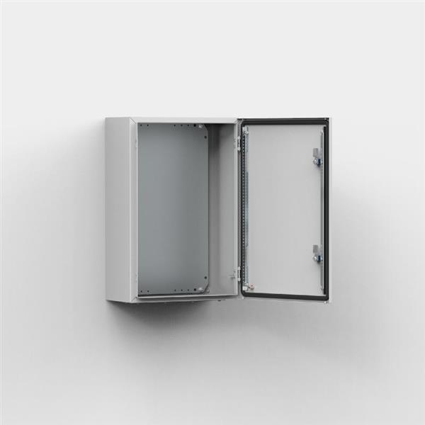 ELDON - Armoire murale, 800x600x210, Compacte, 1 porte, avec PM, acier, IP66